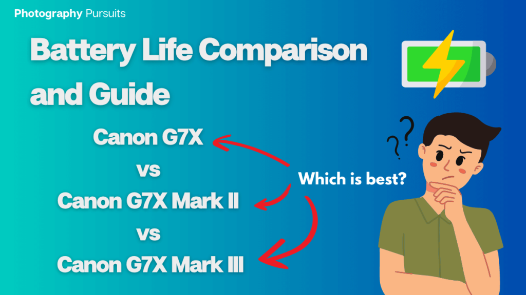 Battery life comparison guide for canon g7x, g7x mark ii, g7x mark iii Featured Image