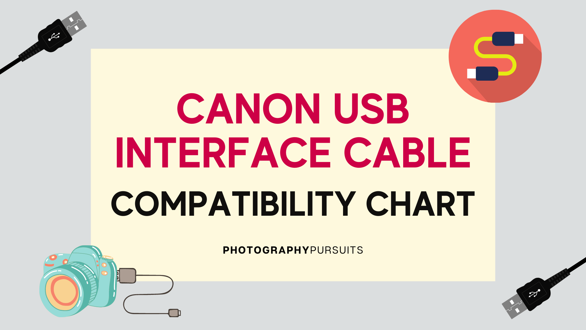 Which Canon Interface USB Cable Do I Need For My Canon Camera